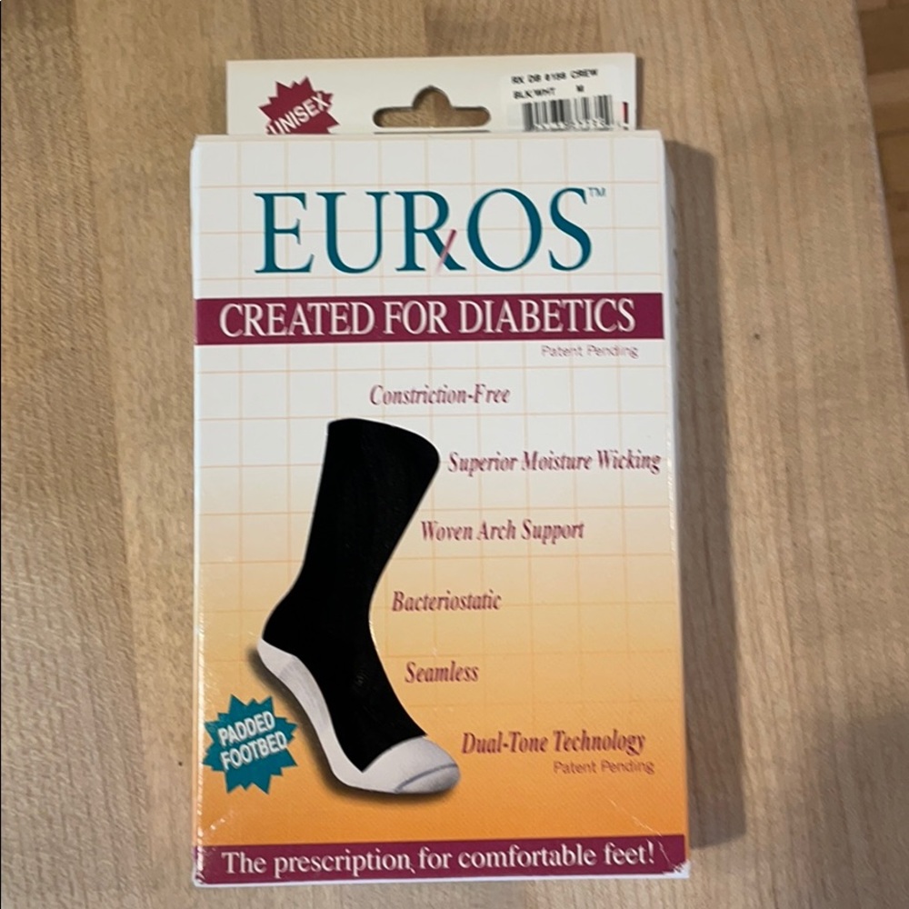 Euros Diabetic Socks NIB! Great support & comfort!